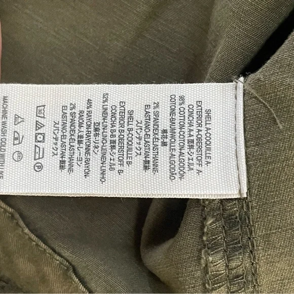 Free People Utility Peplum Double-Breasted Jacket - Olive Green - Picture 8 of 10